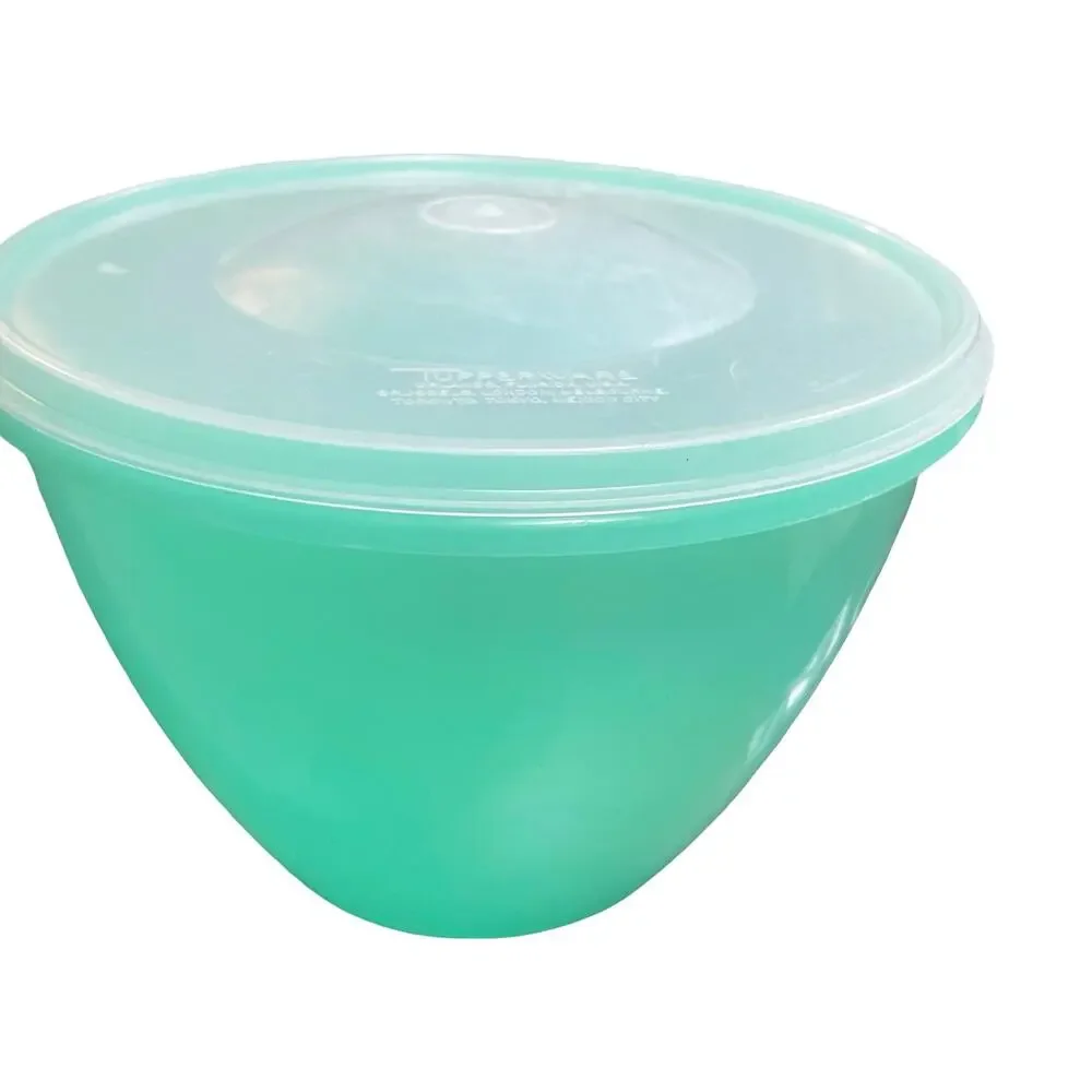 Tupperware 679 680 Jadeite Green Crisp It Lettuce Keeper Bowl Domed Lid Vintage